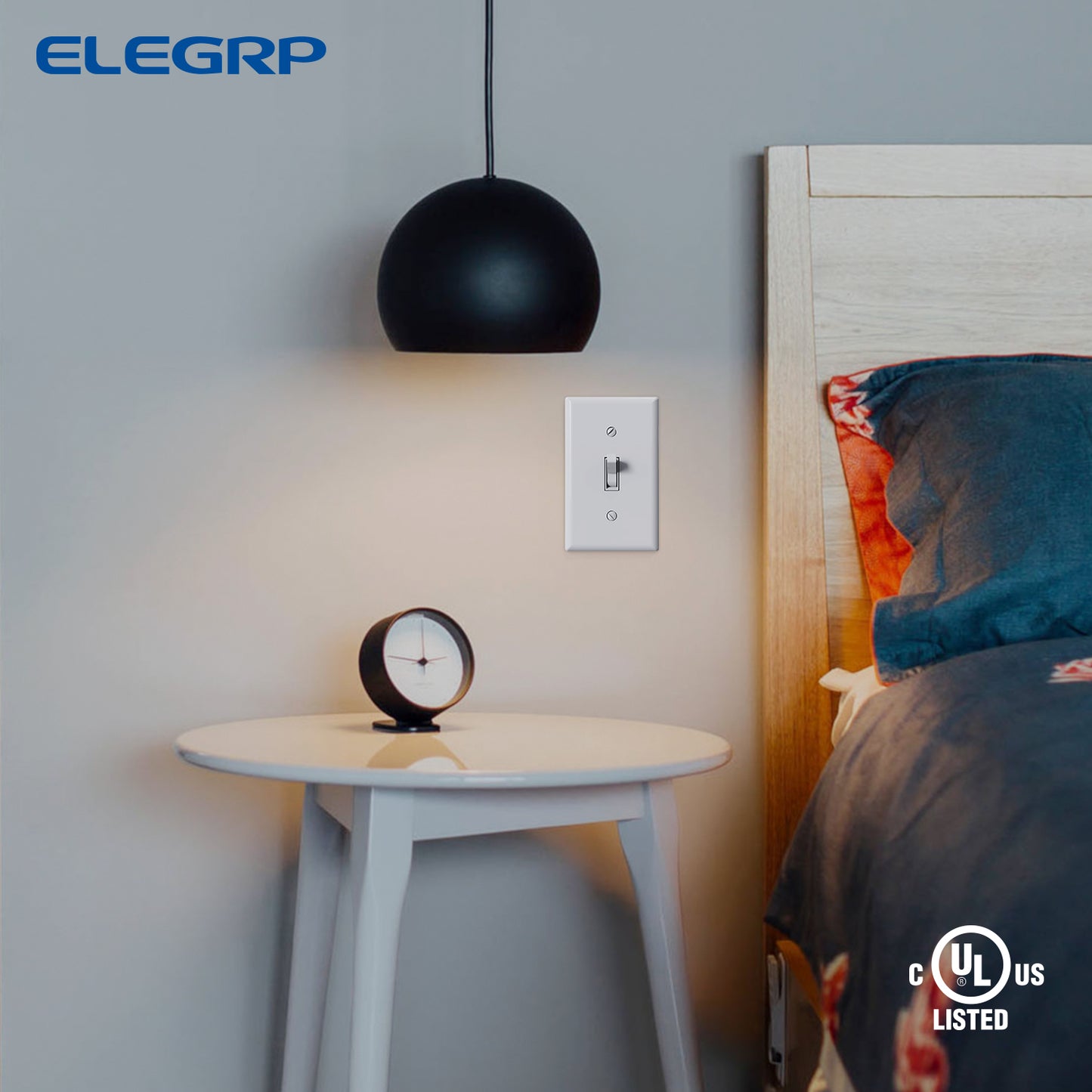 ELEGRP 4-Way Toggle Light Switch, 15 Amp, 120-277V, Quiet On/Off Wall Switch, Self-Grounding, Quick Push-In Wiring, UL Listed (10 Pack)