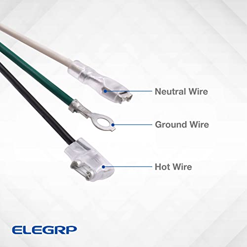ELEGRP LCDI Power Cord Plug for Air Conditioner, 7.5FT, 240V 25A, 6000W, Leakage Detection, NEMA 6-30P, UL Certified