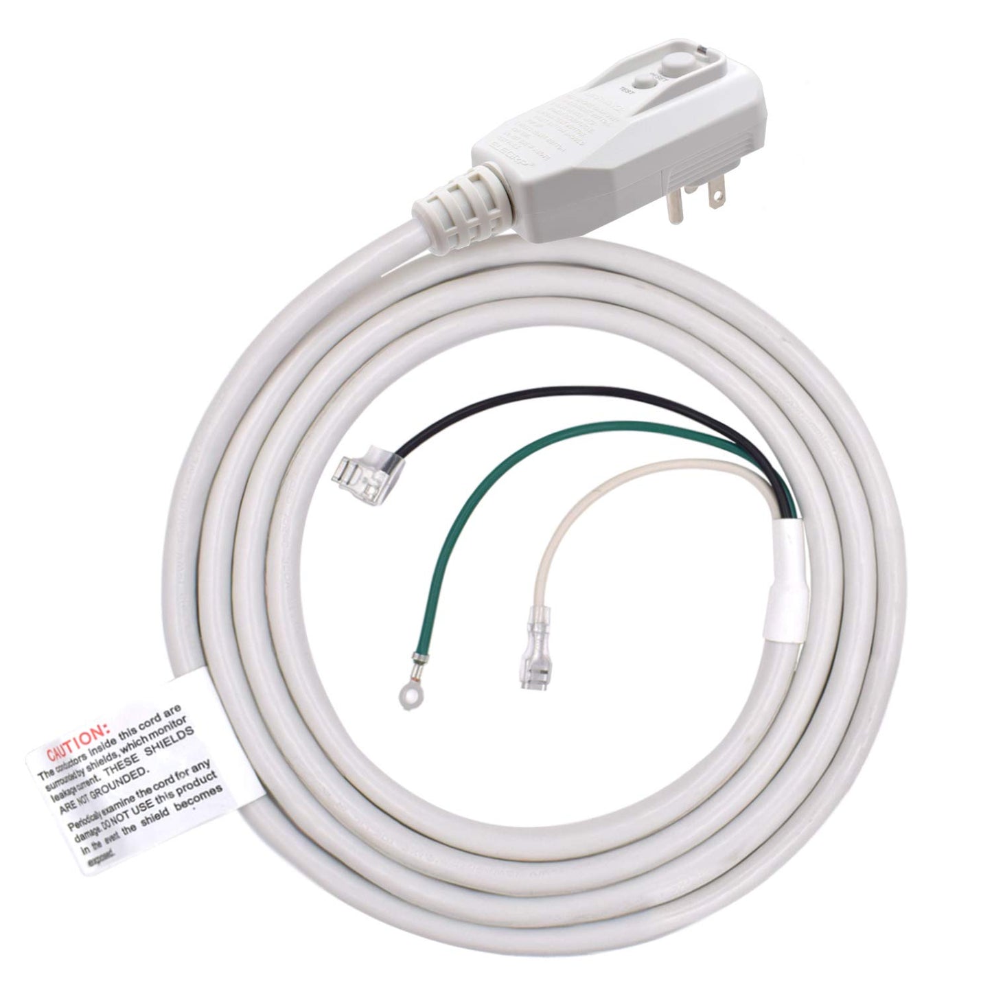 ELEGRP 18AWG LCDI Power Cord Plug for Air Conditioners, 7.5FT, 120V 10A, Leakage Detection, UL Certified Replacement