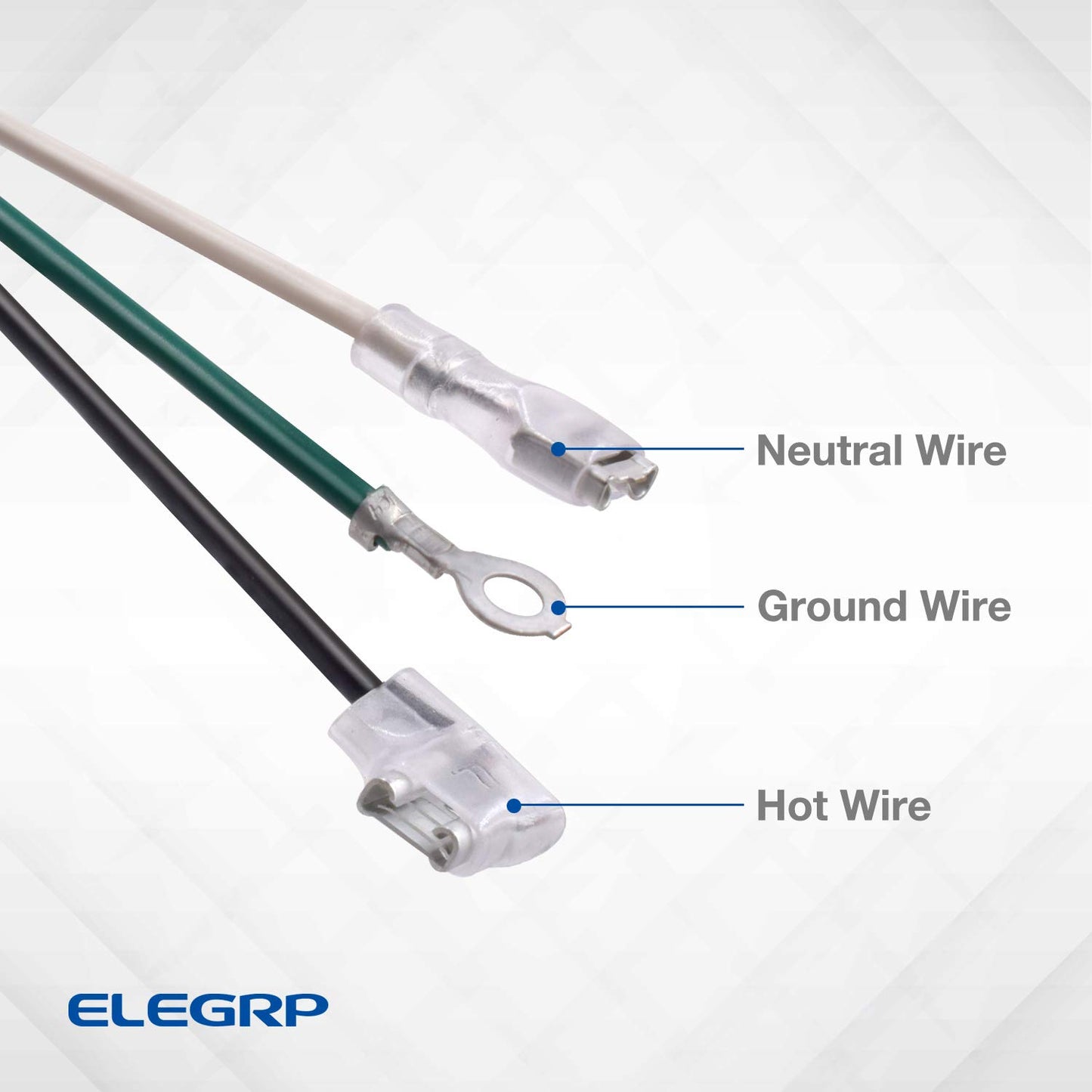 ELEGRP 14AWG LCDI Power Cord Plug for Air Conditioner, 7.5FT, 120V 15A, 1800W, Leakage Detection, NEMA 5-15P, UL Certified
