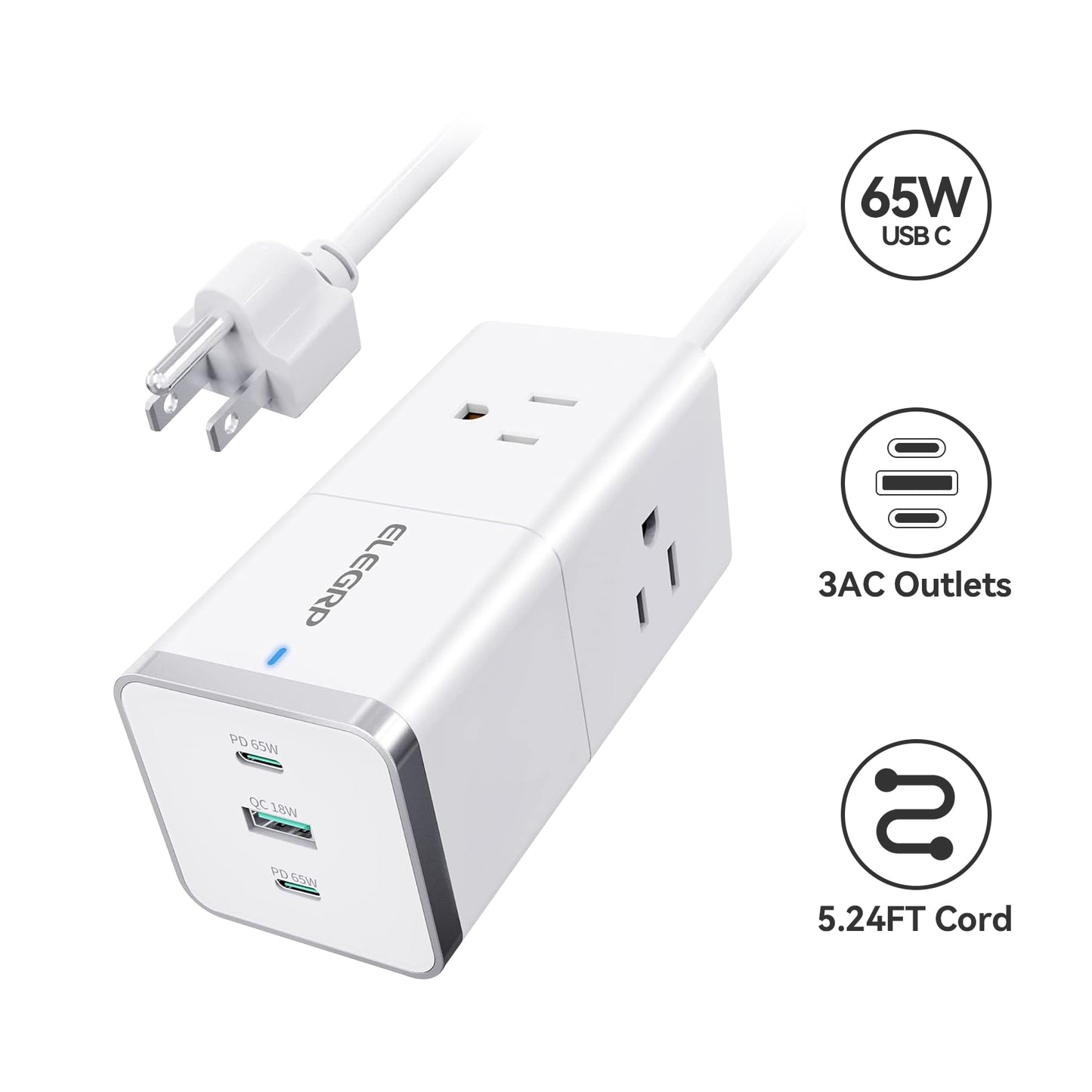 ELEGRP Travel Power Strip