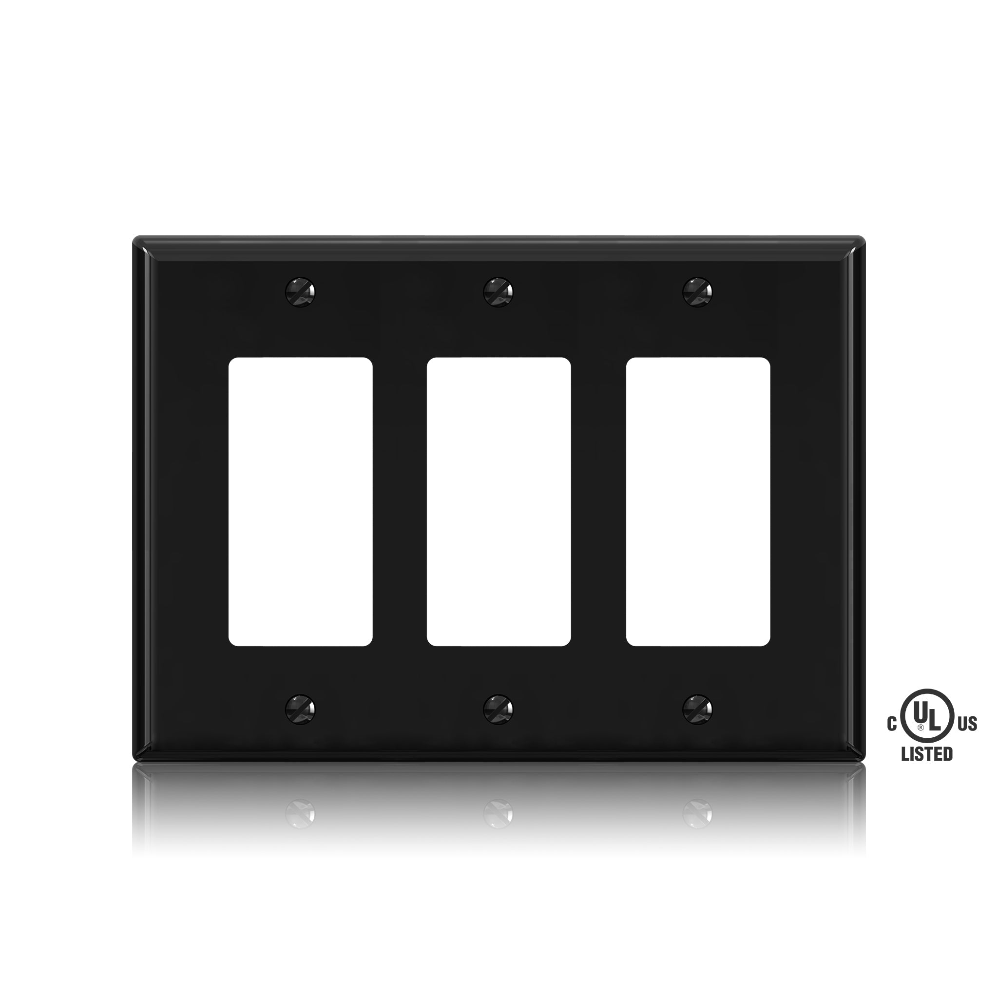 ELEGRP Glossy  1-Gang 2-Gang 3-GangMid-Size Wall Plate, 5 Pack