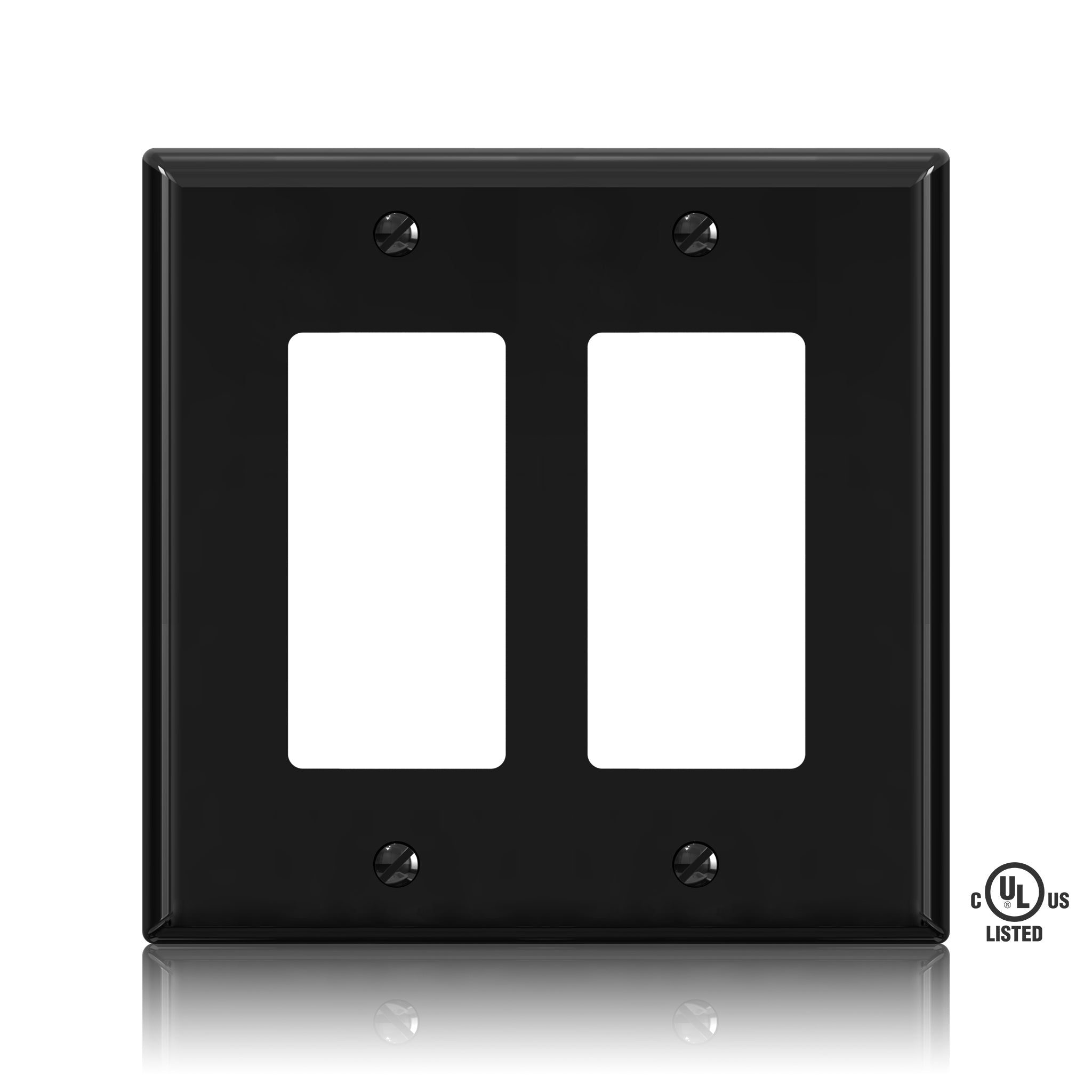 ELEGRP Glossy  1-Gang 2-Gang 3-GangMid-Size Wall Plate, 5 Pack