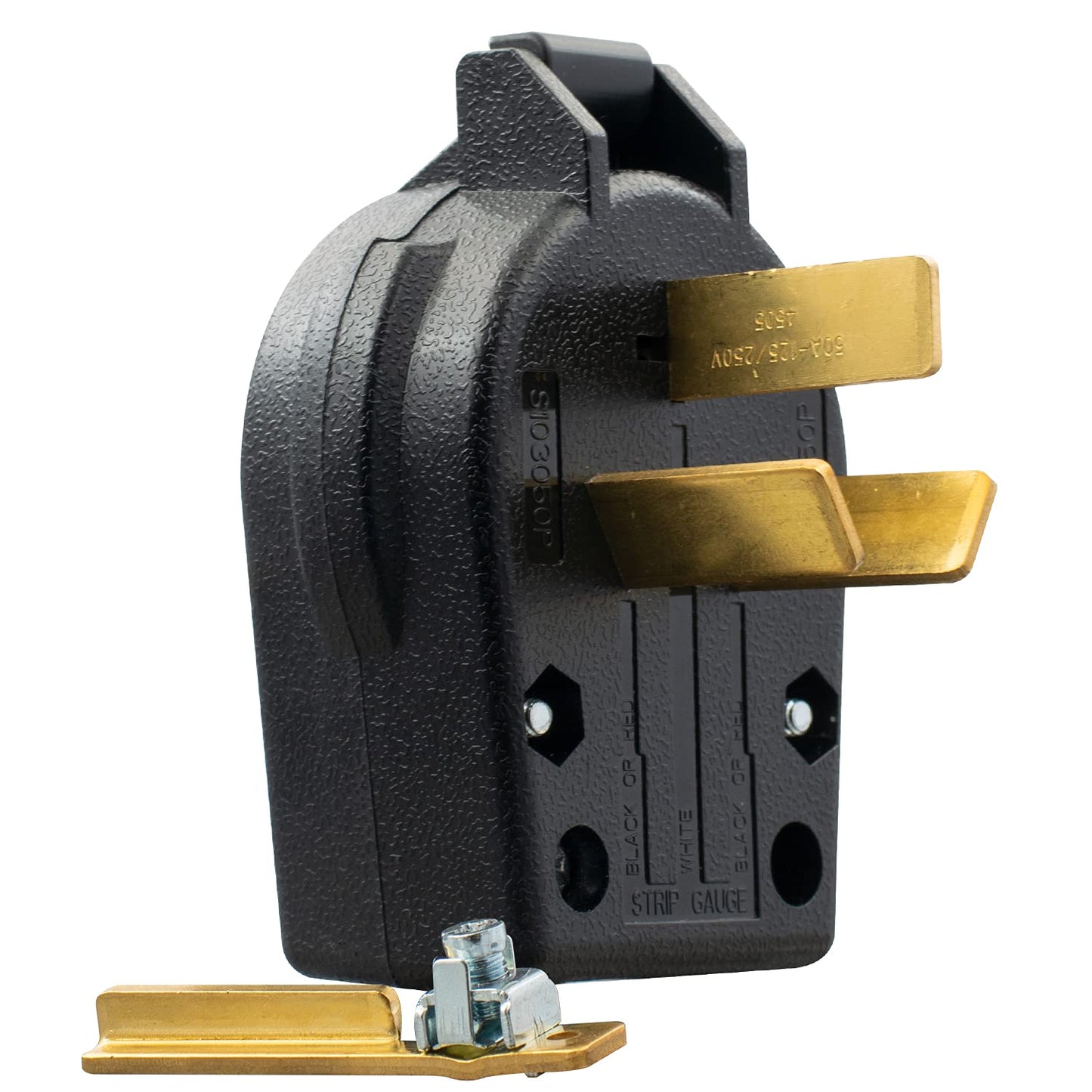 ELEGRP 30/50 Amp Flush Mount Power Receptacle, NEMA 10-30R & 10-50R Outlet, and Heavy Duty Plug, NEMA 10-30P & 10-50P, 125/250V, UL Listed