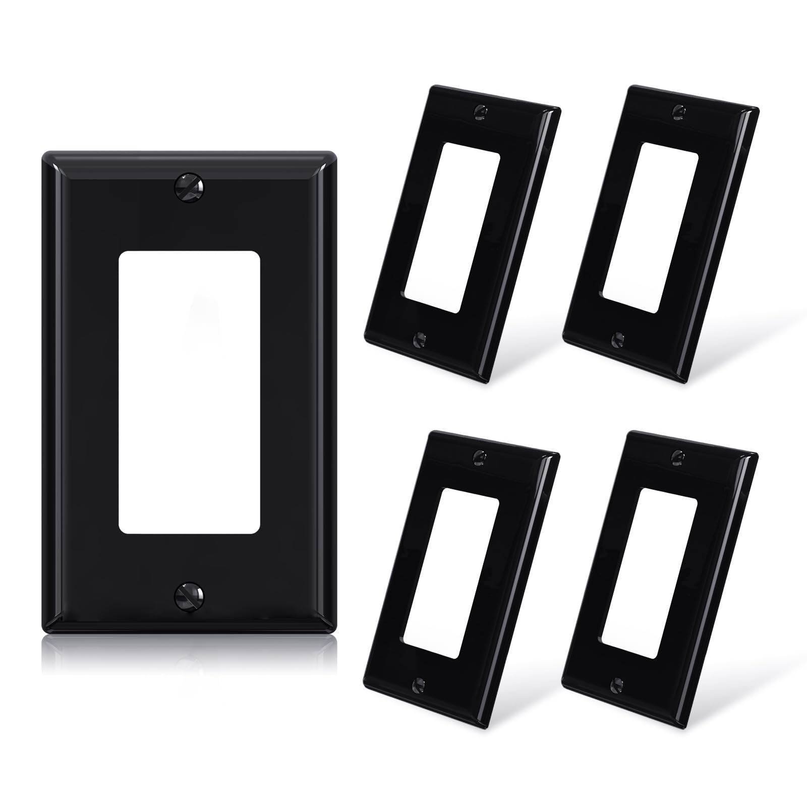 ELEGRP Decorative Wall Plates , 1-Gang, 2-Gang, 3-Gang, Screwless Design, Unbreakable Thermoplastic