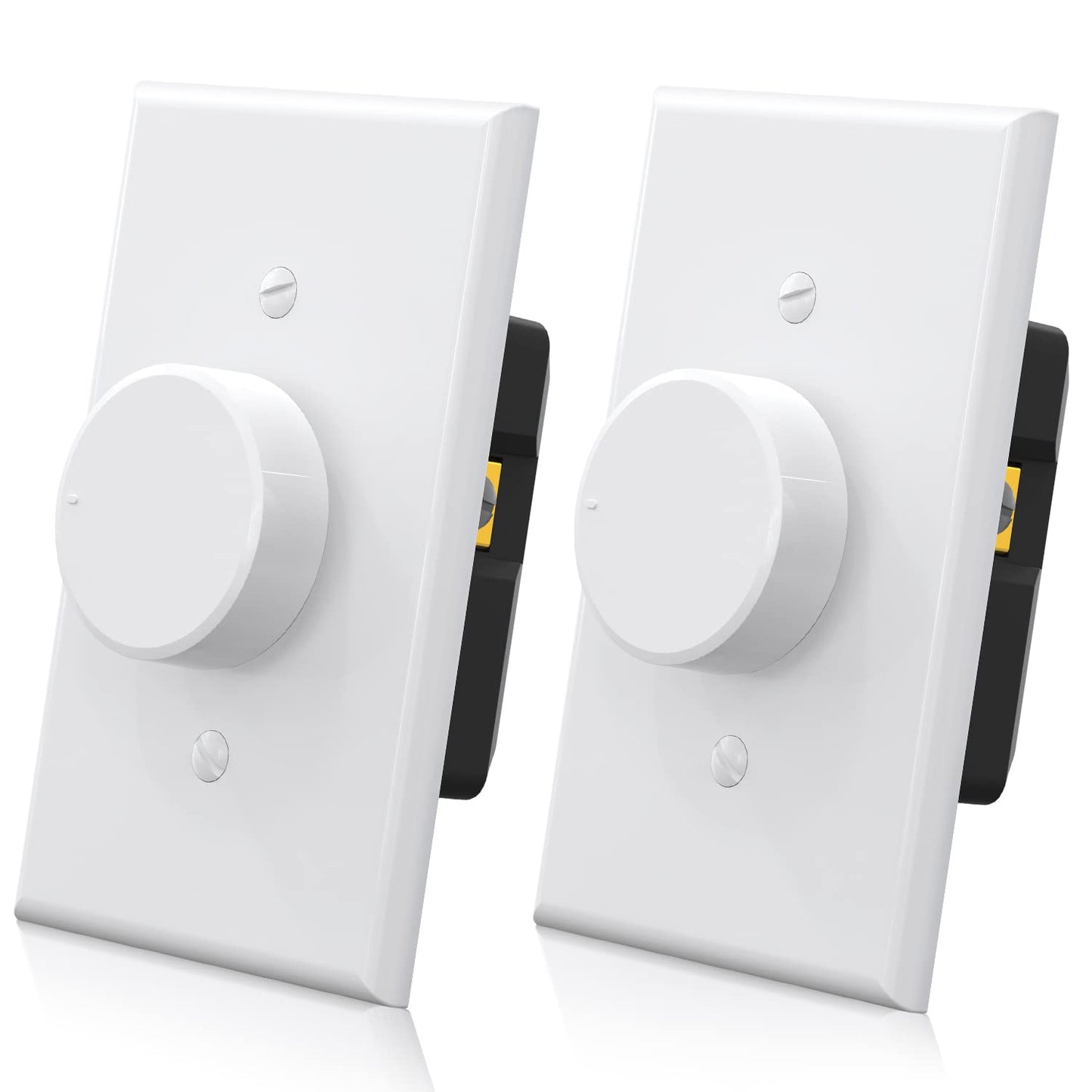 ELEGRP Digital Rotating Dimmer Switch, Single Pole/3-Way, for LED, CFL, and Incandescent Bulbs, Wall Plate Included, UL Listed
