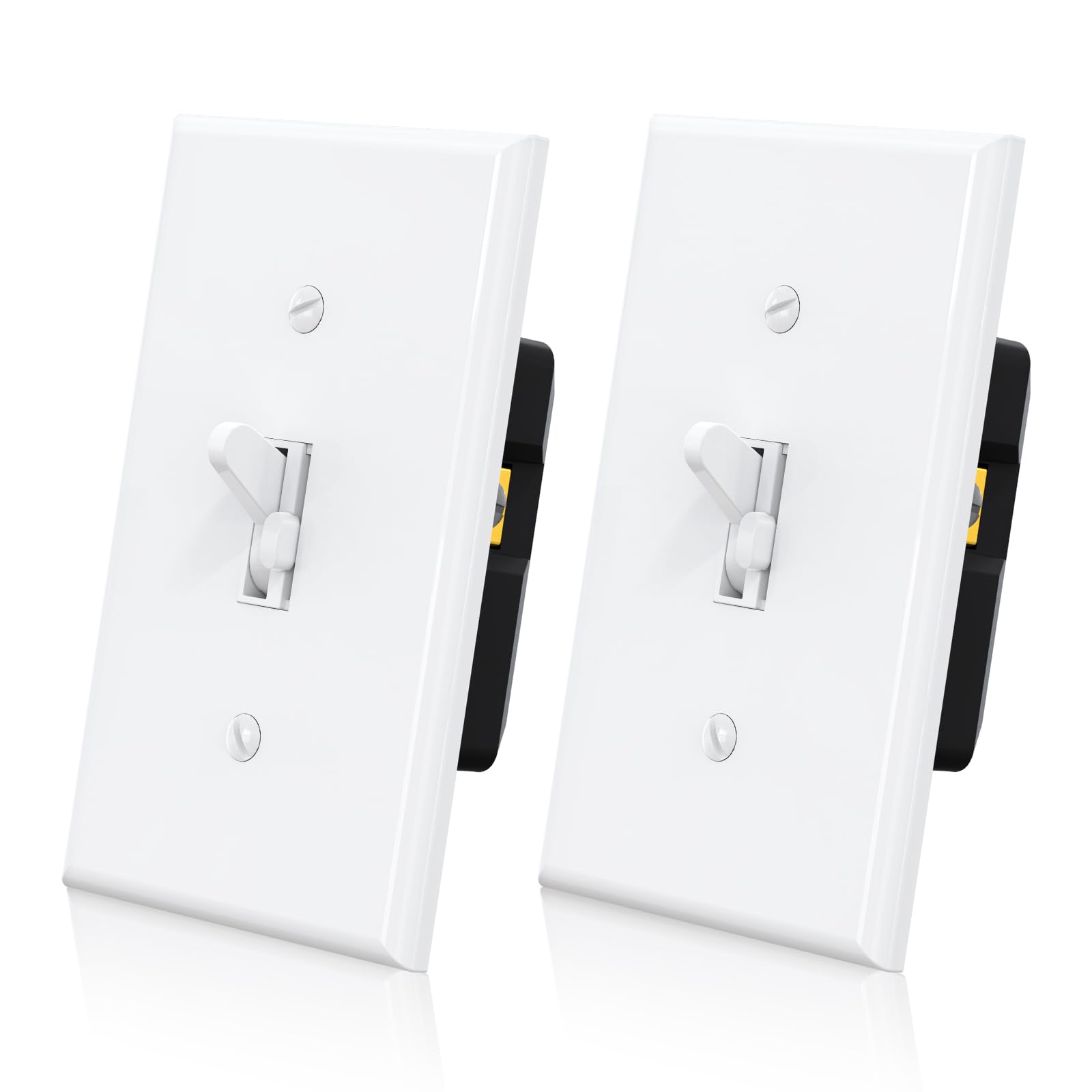 ELEGRP Digital Toggle Dimmer Switch, Single-Pole/3-Way, for LED, CFL, Incandescent Bulbs, Wall Plate Included, UL Listed