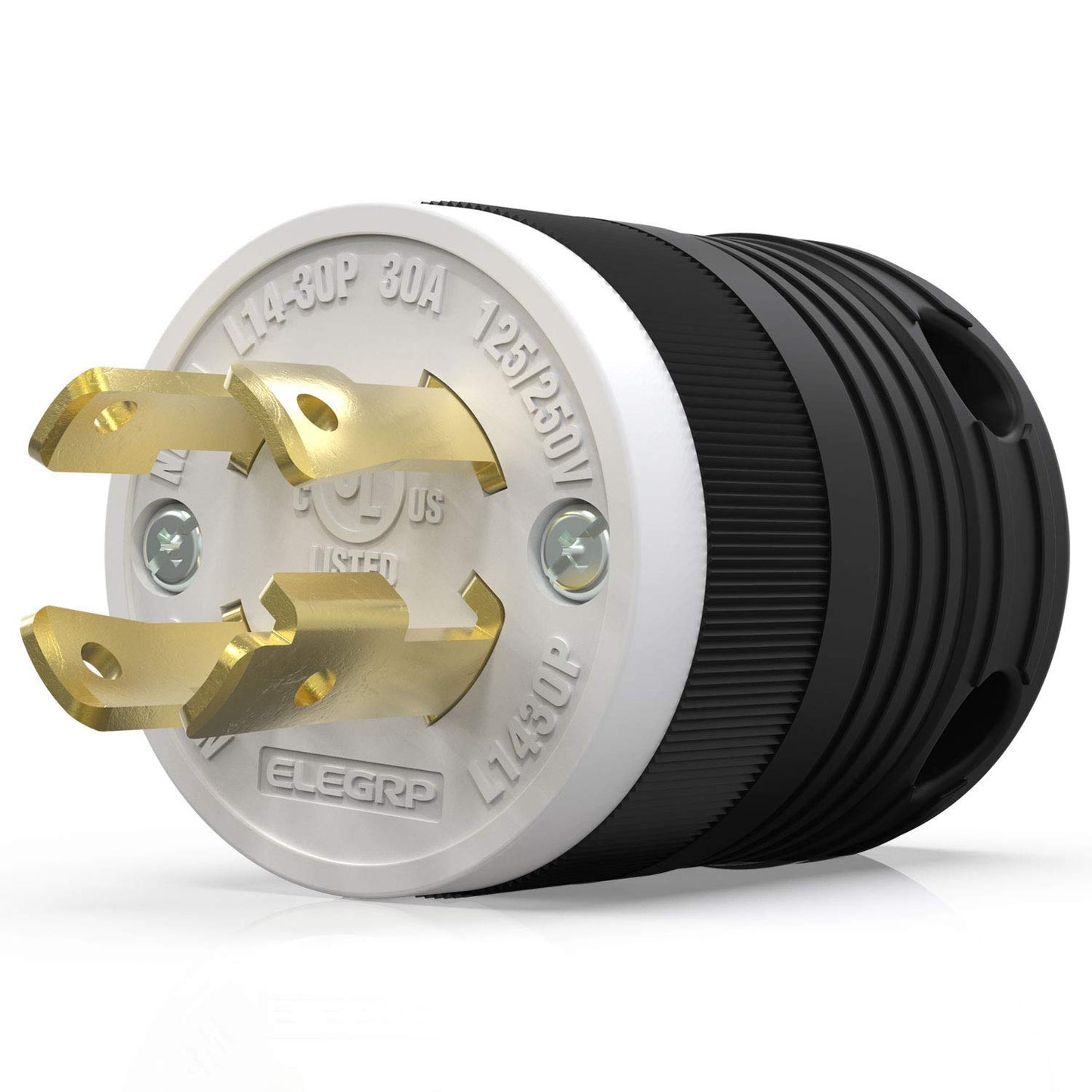 ELEGRP NEMA L14-30P & L14-30R Twist Lock Adapter, 30A 125/250V, 3 Pole 4 Wire Grounding, Heavy-Duty Plug & Connector Set