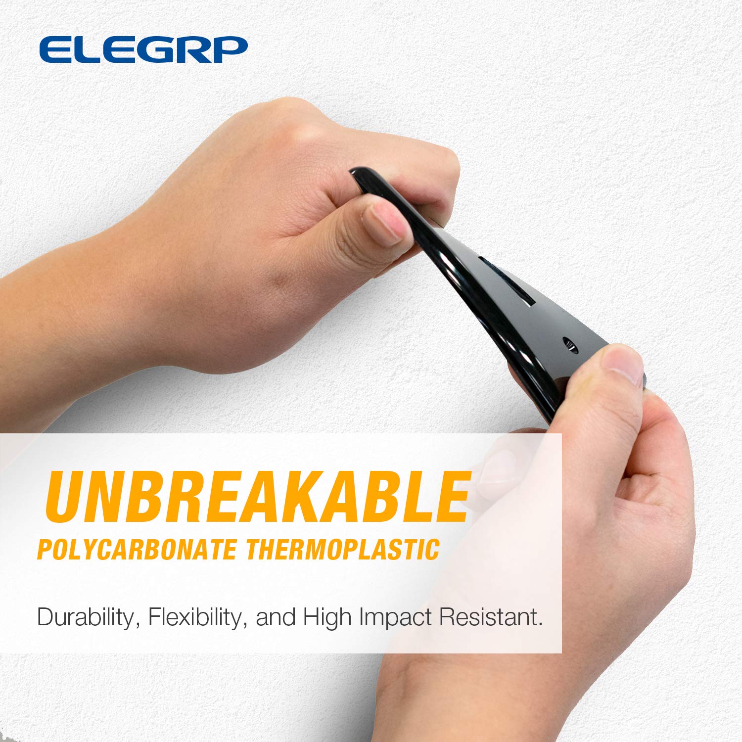 ELEGRP Toggle Light Switch Wall Plate, 1-Gang & 2-Gang Standard Size, Unbreakable Thermoplastic Covers, 5 Pack, Black/White