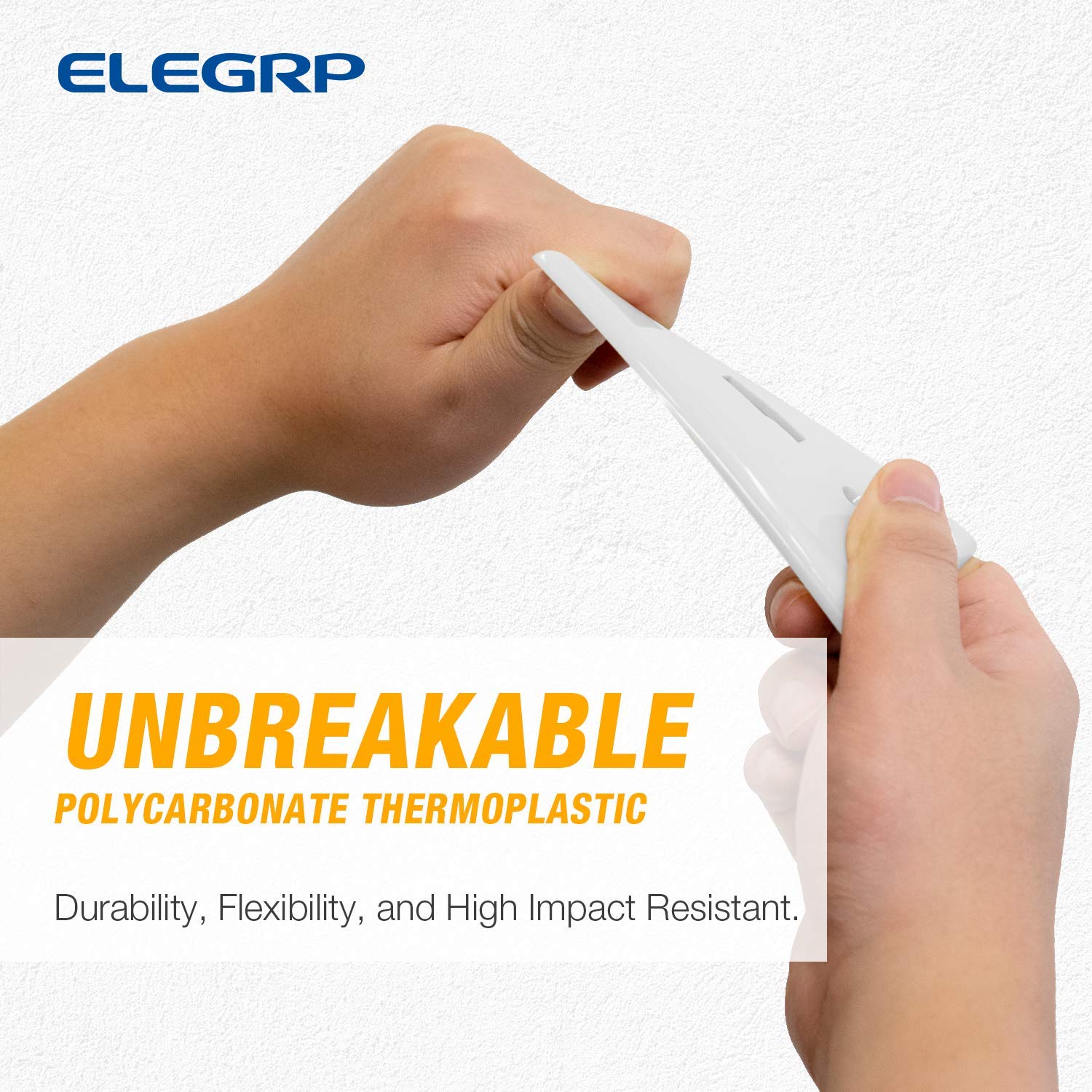 ELEGRP Toggle Light Switch Wall Plate, 1-Gang & 2-Gang Standard Size, Unbreakable Thermoplastic Covers, 5 Pack, Black/White