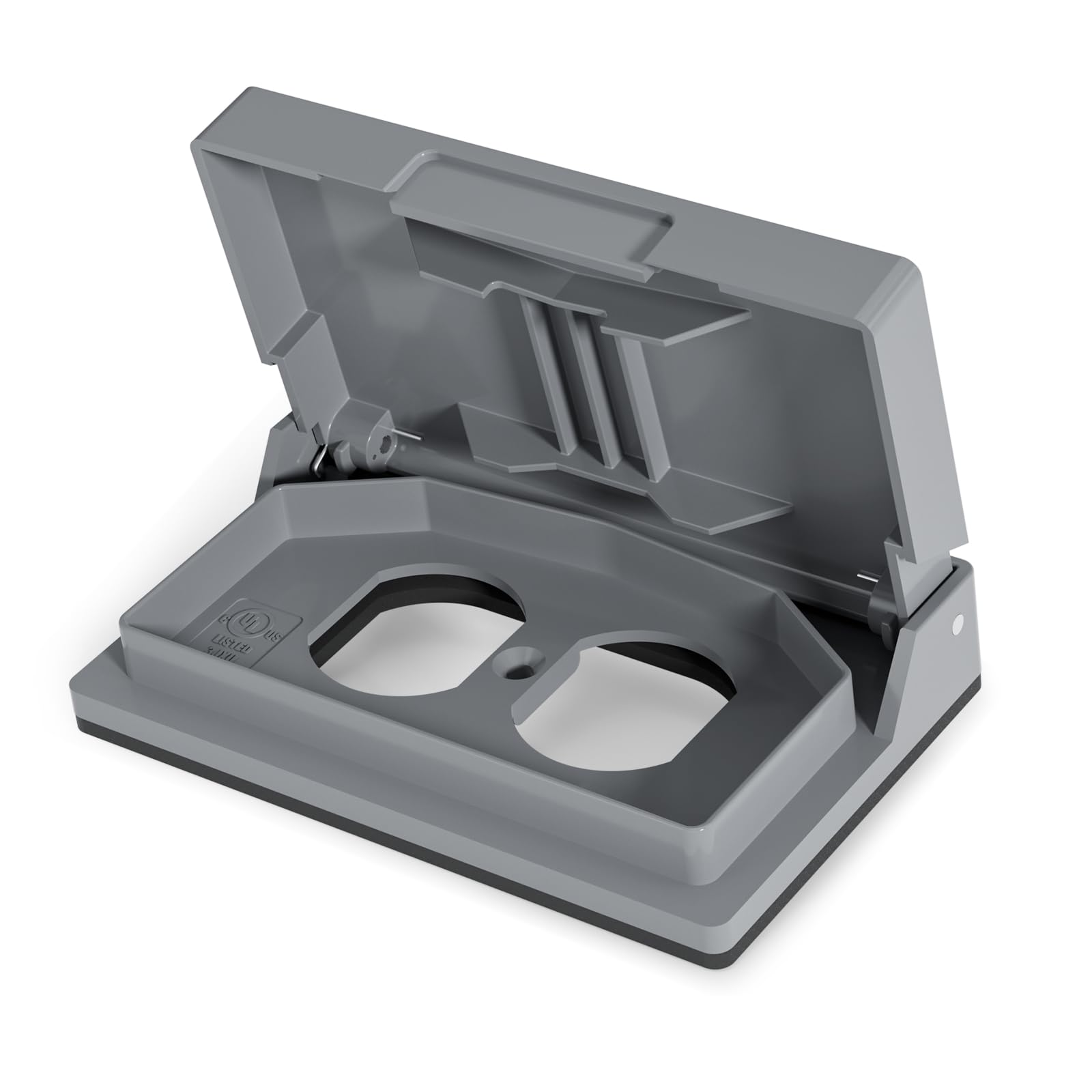 ELEGRP Horizontal Outdoor Cover for Duplex Receptacles, Weatherproof Outlet Cover, Unbreakable Polycarbonate, UL Listed