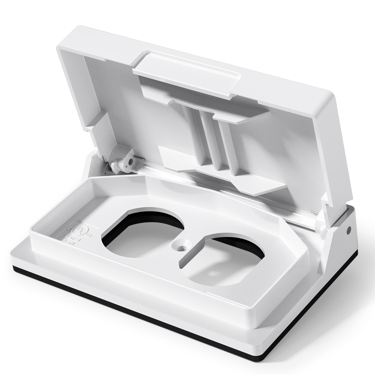 ELEGRP Horizontal Outdoor Cover for Duplex Receptacles, Weatherproof Outlet Cover, Unbreakable Polycarbonate, UL Listed