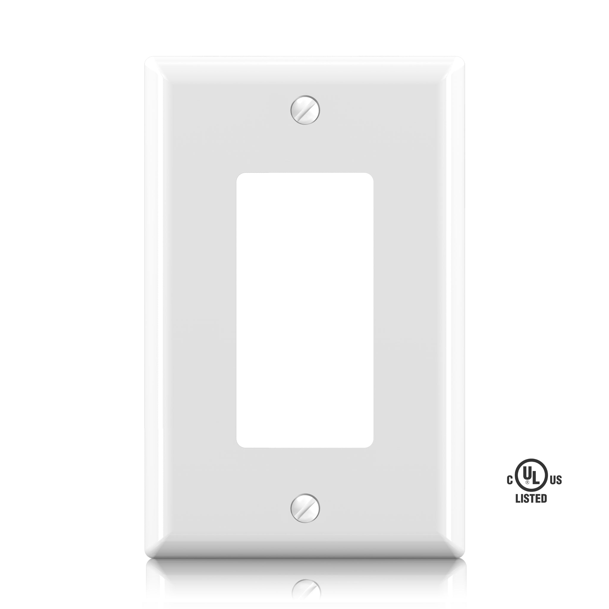 ELEGRP Glossy  1-Gang 2-Gang 3-GangMid-Size Wall Plate, 5 Pack