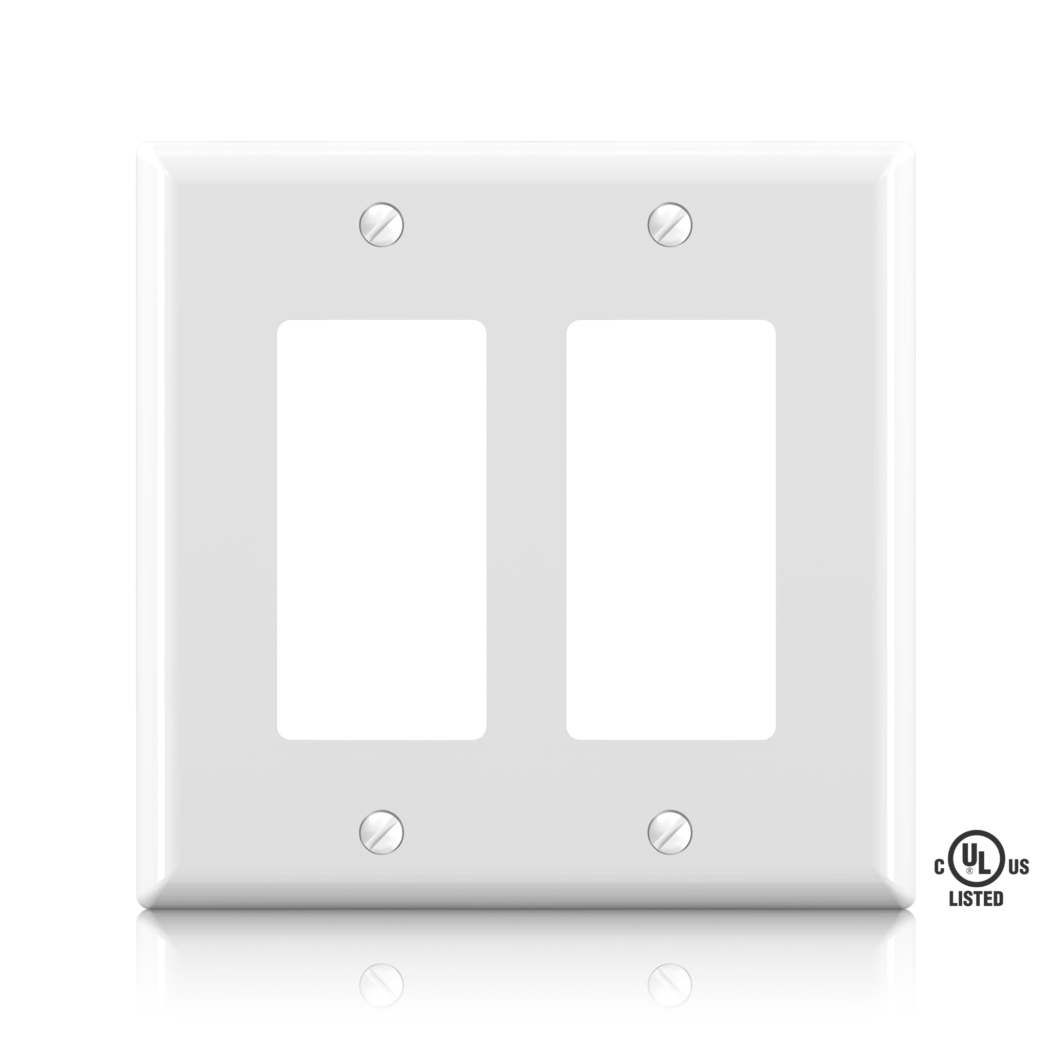 ELEGRP Glossy  1-Gang 2-Gang 3-GangMid-Size Wall Plate, 5 Pack