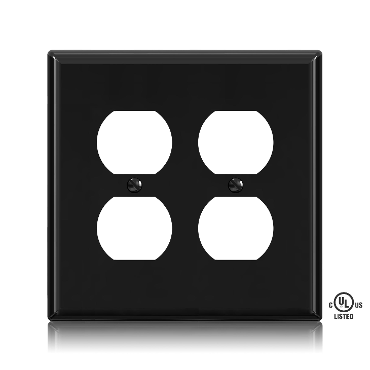 ELEGRP Duplex Receptacles Wall Plate Cover – Durable, Glossy Finish, UL Listed, Available in 1-Gang, 2-Gang, and 3-Gang