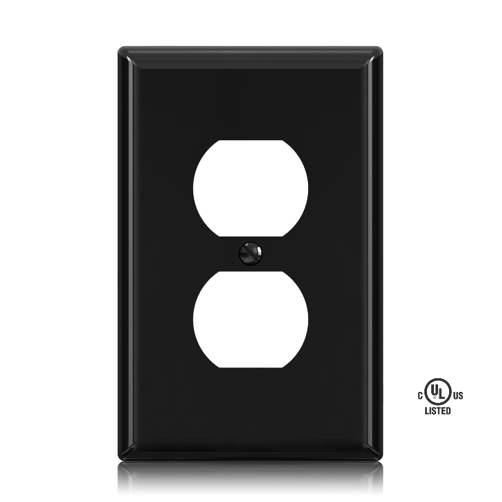 ELEGRP Duplex Receptacles Wall Plate Cover – Durable, Glossy Finish, UL Listed, Available in 1-Gang, 2-Gang, and 3-Gang