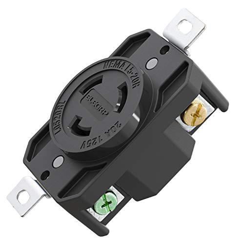 ELEGRP NEMA L5-20R Twist Lock Outlet, 20A 125V, 2 Pole 3 Wire Grounding, Heavy-Duty Design