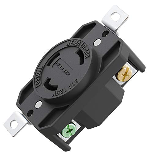 ELEGRP NEMA L5-30R Twist Lock Outlet, 30A 125V, 2 Pole 3 Wire Grounding, Heavy-Duty Design