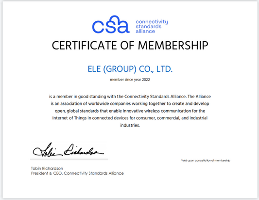 To help build the future of smart home interconnection, ELEGRP officially joined the CSA Alliance