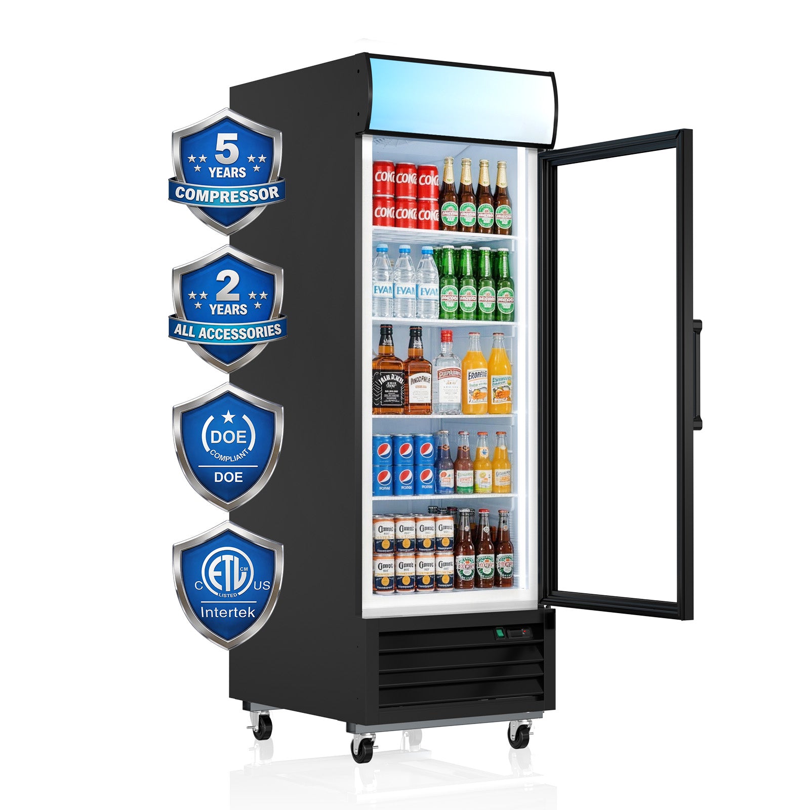 Commercial Freezer glass door 19.3CU