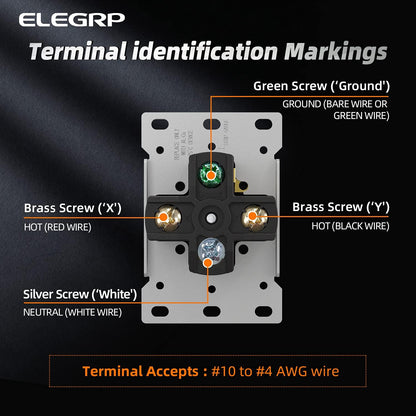 ELEGRP 30/50 Amps 125/250V Flush Mounting Power Receptacle, NEMA 14-30R & NEMA 14-50R, 3 Pole 4 Wire——ELEGRP NEMA 14-30P & NEMA 14-50P Plug