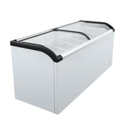 Curved Top Display Freezer 19.3 Cu.ft Sliding Glass Lid Ice Cream Freezers with LED Lighting