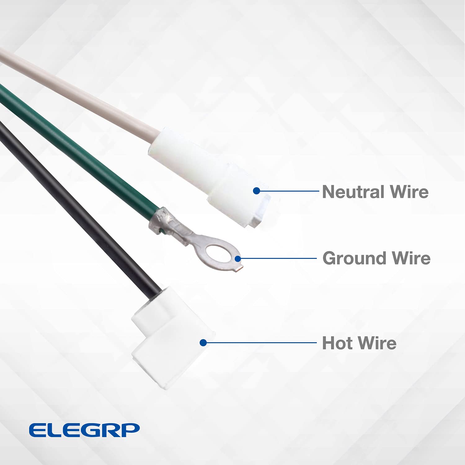 ELEGRP 240VAC 15Amp 3600W 14AWG LCDI Power Cord Plug 60Hz NEMA 6-15P for A/C Air Conditioner, E250451 UL Certified, 7.5FT Leakage Current Detection Interrupter Replacement 0661515LY L15615 (1 Pack)