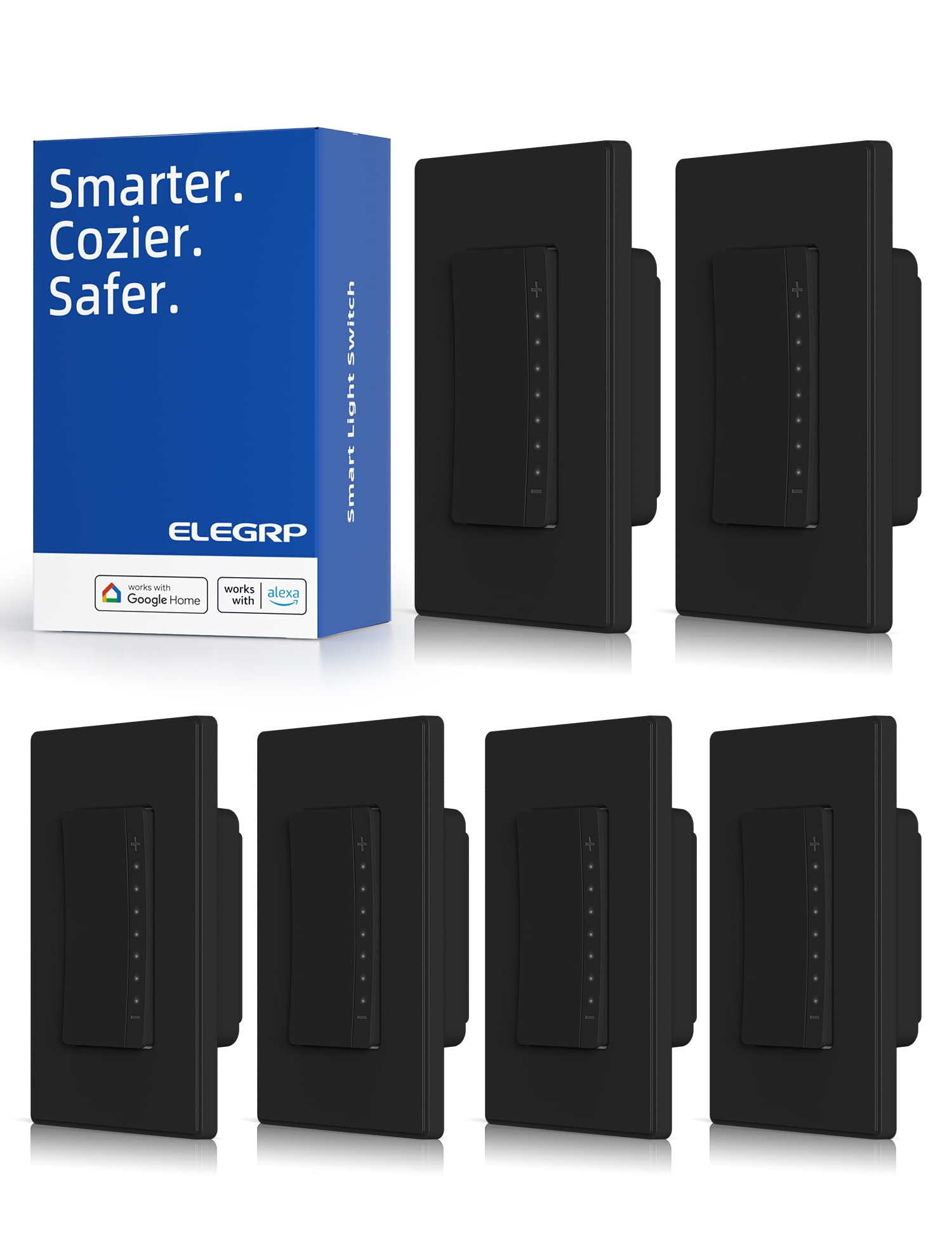 Wi-Fi Smart Rocker Dimmer Switch with Hidden LED Indicator