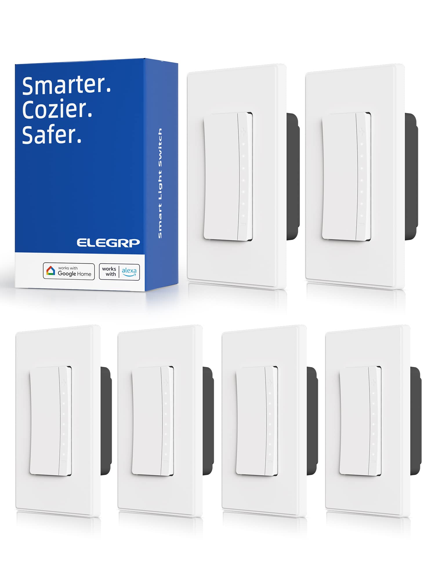 Wi-Fi Smart Rocker Dimmer Switch with Hidden LED Indicator