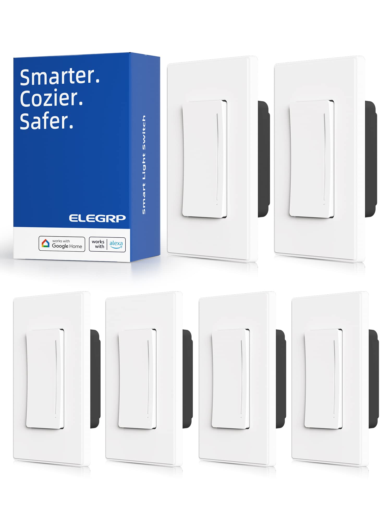 Wi-Fi Smart Touch Dimmer Switch with Hidden LED Indicator, Single Pole/3-Way