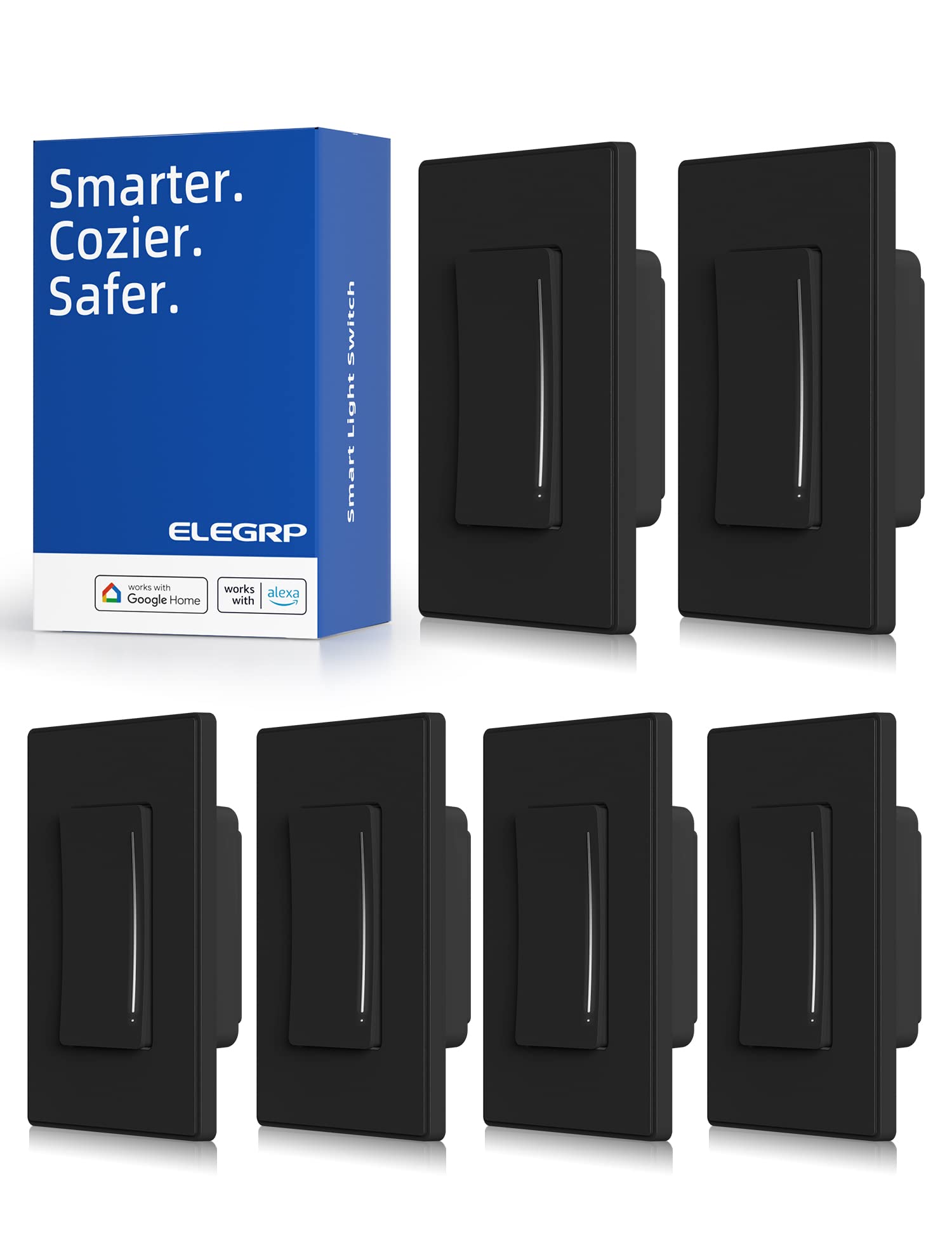Wi-Fi Smart Touch Dimmer Switch with Hidden LED Indicator, Single Pole/3-Way