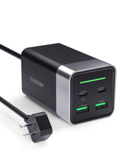 ELEGRP 120W GaN 3 Fast Quick Charger Station, Type C/C/A/A USB Port