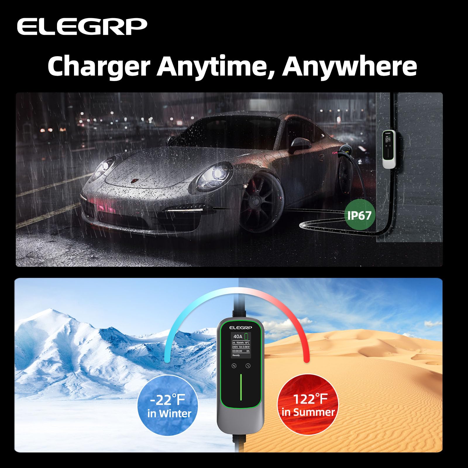 Fast Level 2 J1772 NEMA 14-50 Type EV Portable Charger