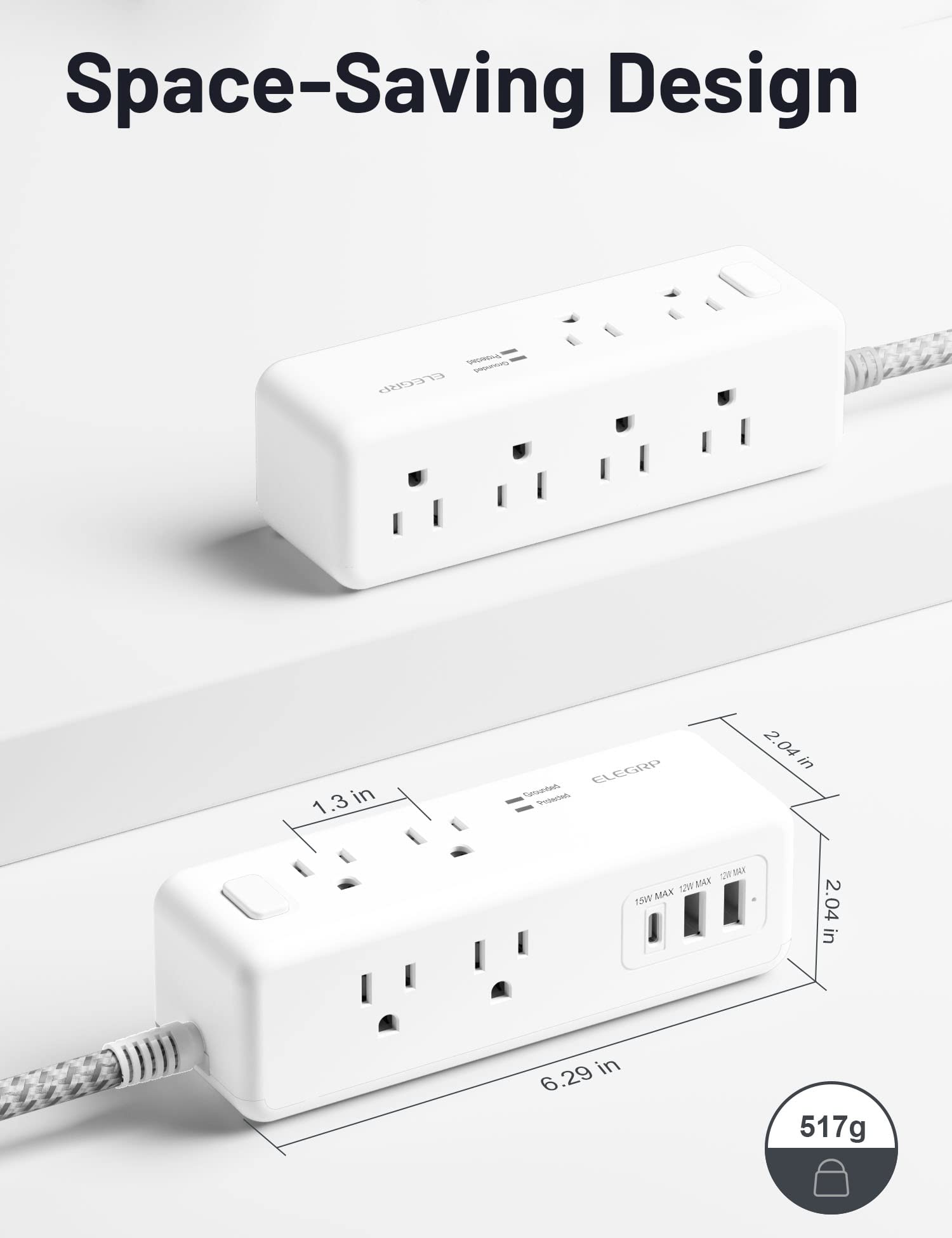 ELEGRP Travel Power Strip