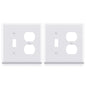 Combination Wall Plate ELEGRP 1-Toggle Light Switch 1-Duplex Receptacle Outlet Combination Wall Plate Cover, Mid-Size 4.88" x 4.94" Unbreakable Thermoplastic Faceplate Cover, UL Listed