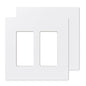 ELEGRP - Screwless Decorative Receptacle Wall Plate Covers, Matte Finish, Unbreakable Thermoplastic