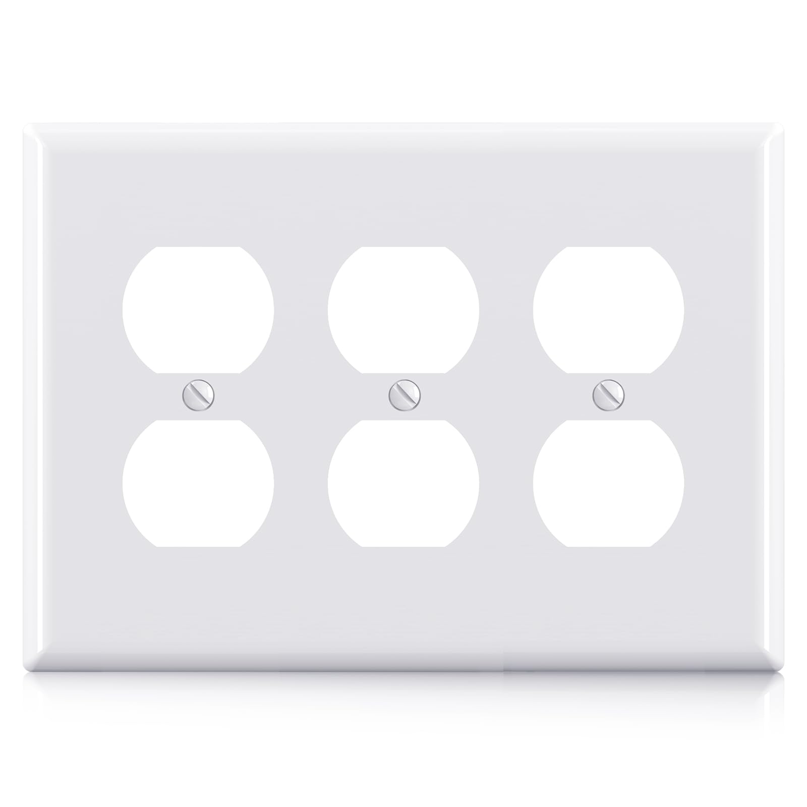 ELEGRP Duplex Receptacles Wall Plate Cover – Durable, Glossy Finish, UL Listed, Available in 1-Gang, 2-Gang, and 3-Gang