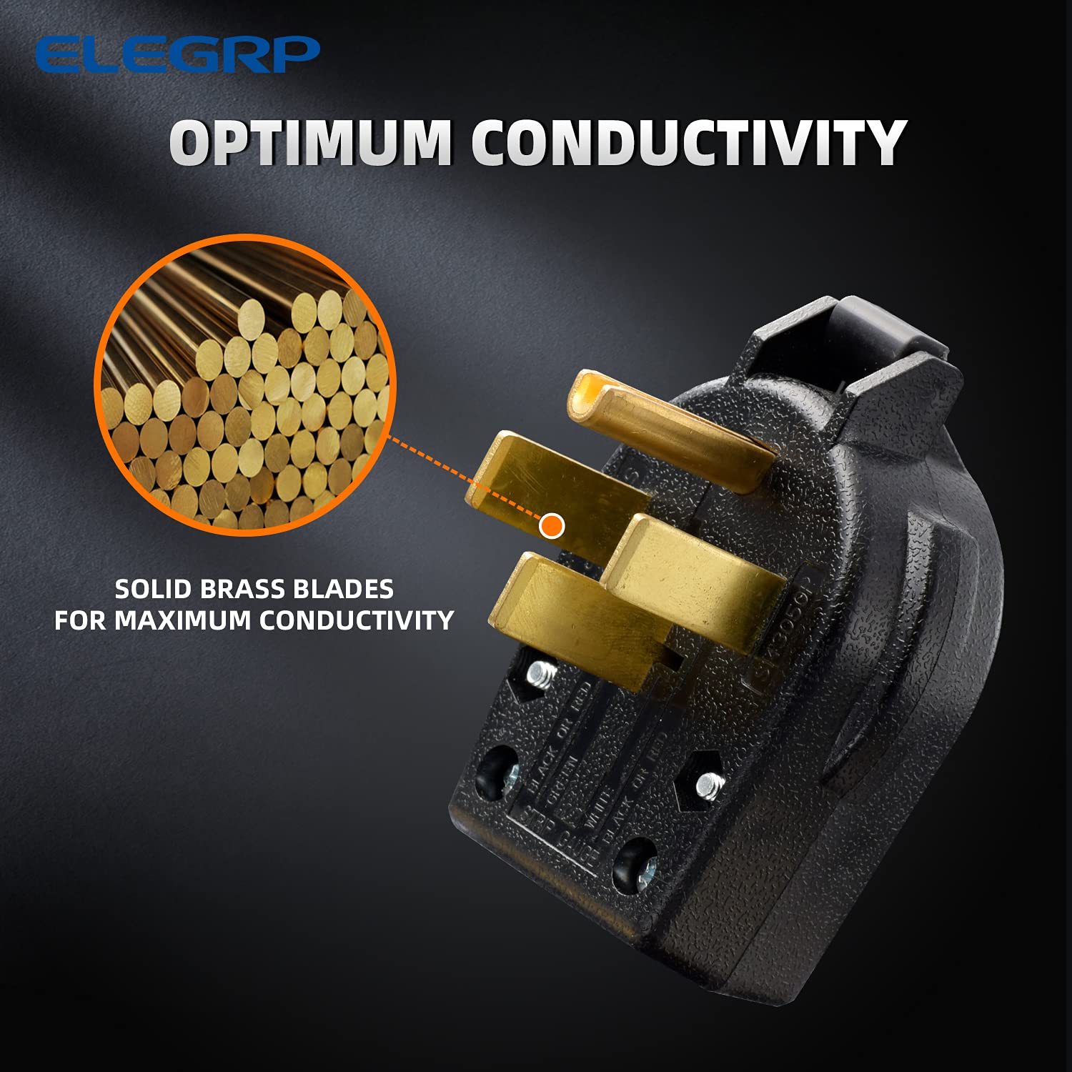 ELEGRP 30/50 Amp Flush Mount Power Receptacle, NEMA 14-30R & 14-50R Outlet, and Heavy Duty Plug, NEMA 14-30P & 14-50P, 125/250V, UL Listed