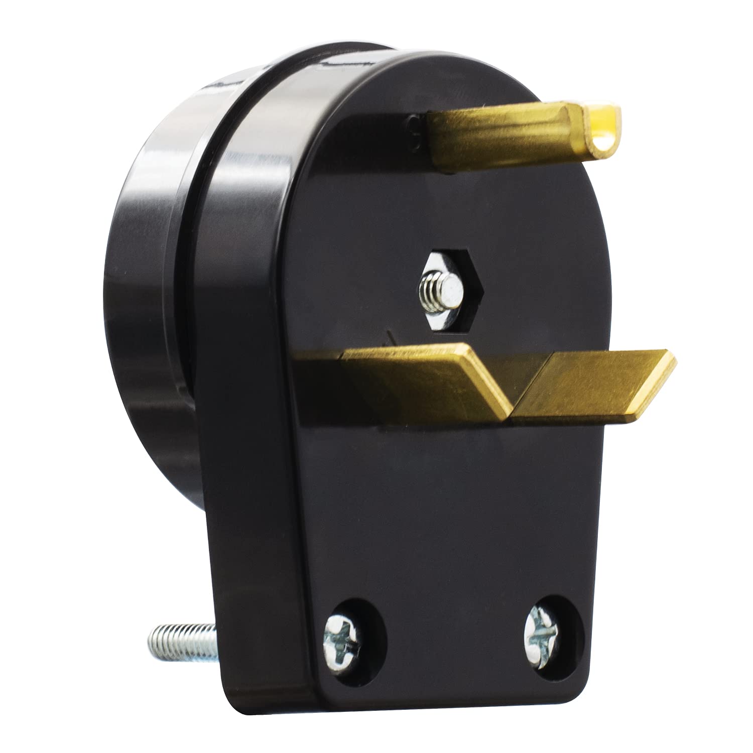 ELEGRP 30 Amp RV Receptacle, Flush Mount NEMA TT-30R Outlet & Heavy Duty NEMA TT-30P Plug, 125V, 2 Pole 3 Wire, UL Listed