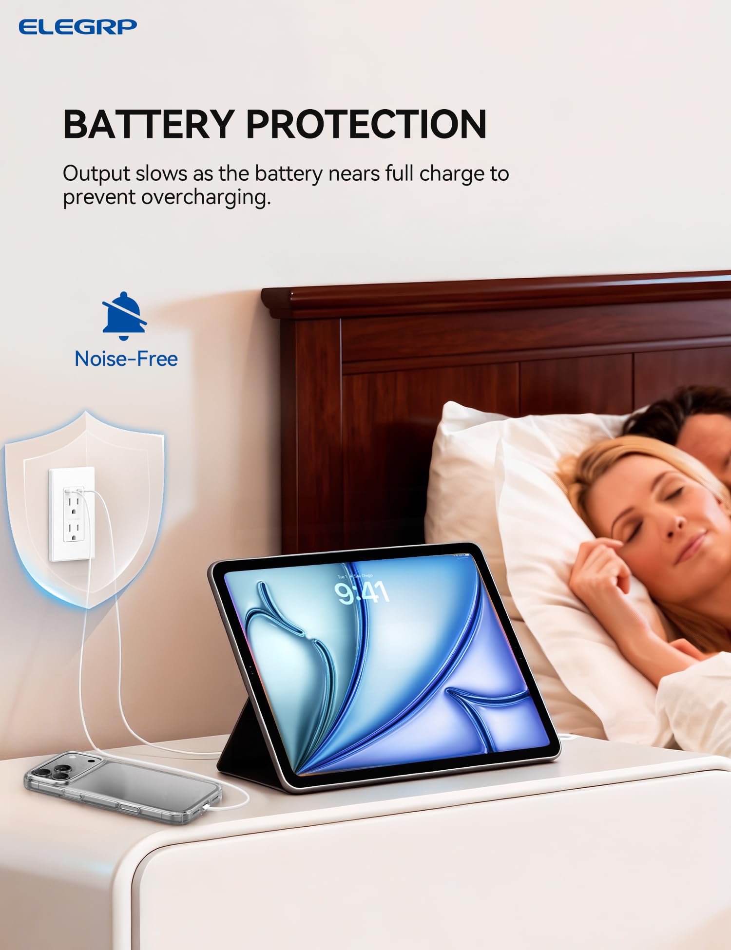 USB C/C, 45W Total Output, Fast Charging Outlet with 15A/20A, Tamper-Resistant Wall Outlet
