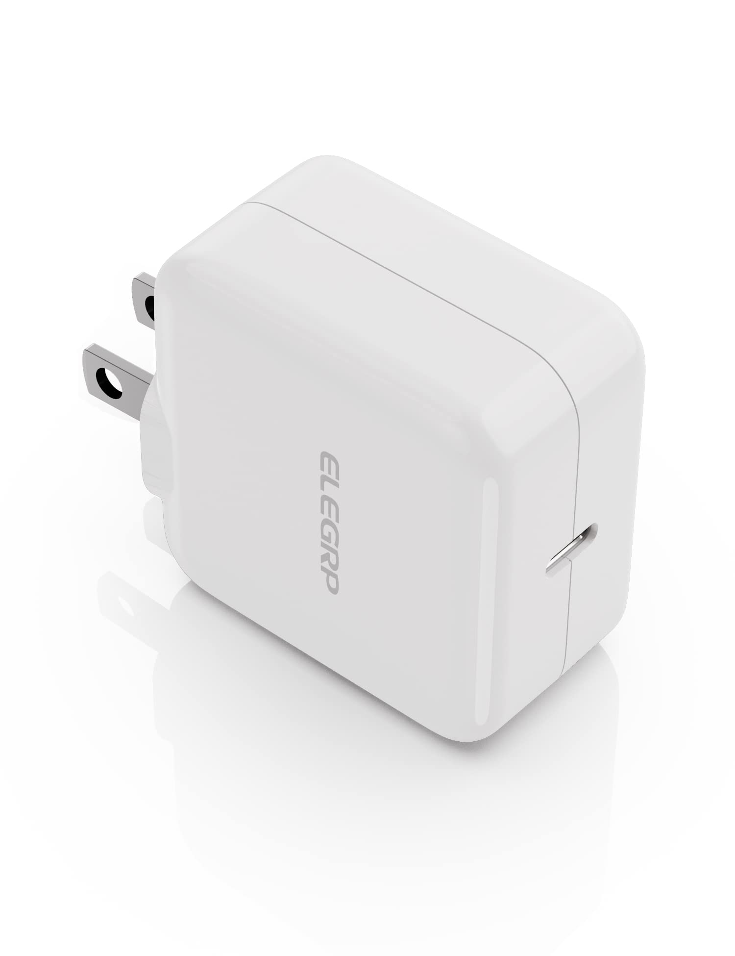 ELEGRP 65W USB C GaN Charger Cube, PD Power Delivery Fast Type C Charging Block, Wall Charger with Foldable Plug for iPhone 14/13/12/11, XS/XR/X, iPad, MacBook Pro, Pixel, Galaxy and More