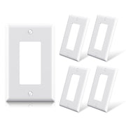 ELEGRP Glossy  1-Gang 2-Gang 3-GangMid-Size Wall Plate, 5 Pack