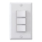 ELEGRP Combination Light Switches Decorative 3 Single Pole Switches 15A 125V Wall Plate Included
