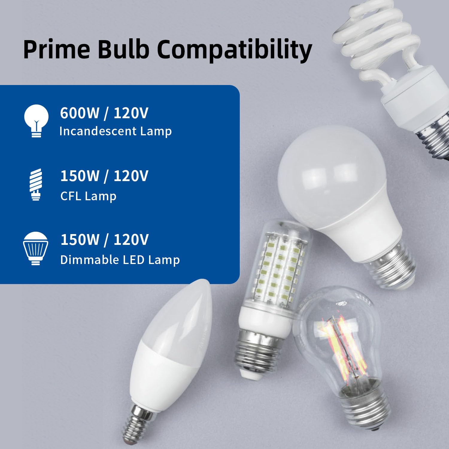 ELEGRP Digital Toggle Dimmer Switch, Single-Pole/3-Way, for LED, CFL, Incandescent Bulbs, Wall Plate Included, UL Listed