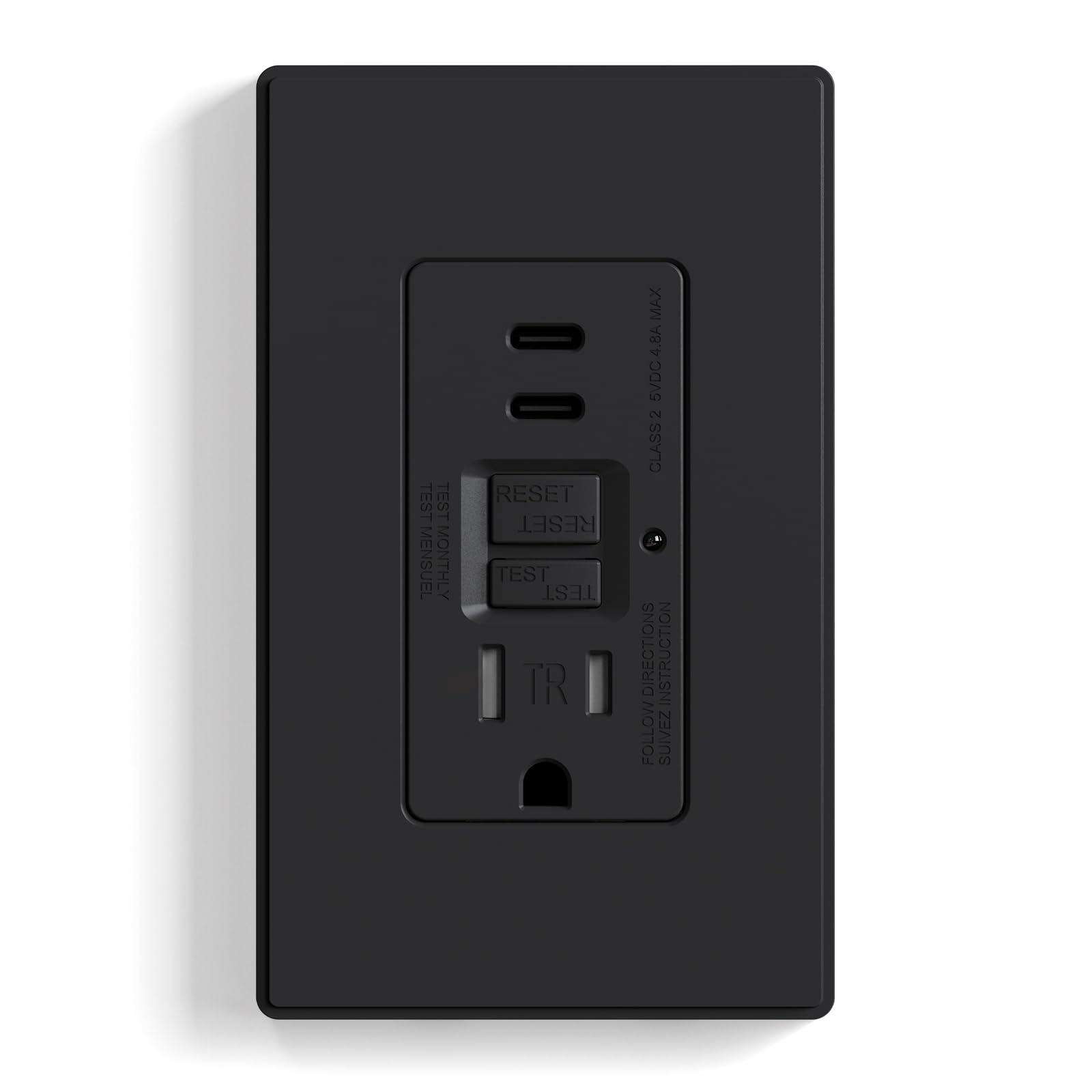 GFCI Outlet with USB Ports, Compact Design, Tamper-Resistant | ELEGRP