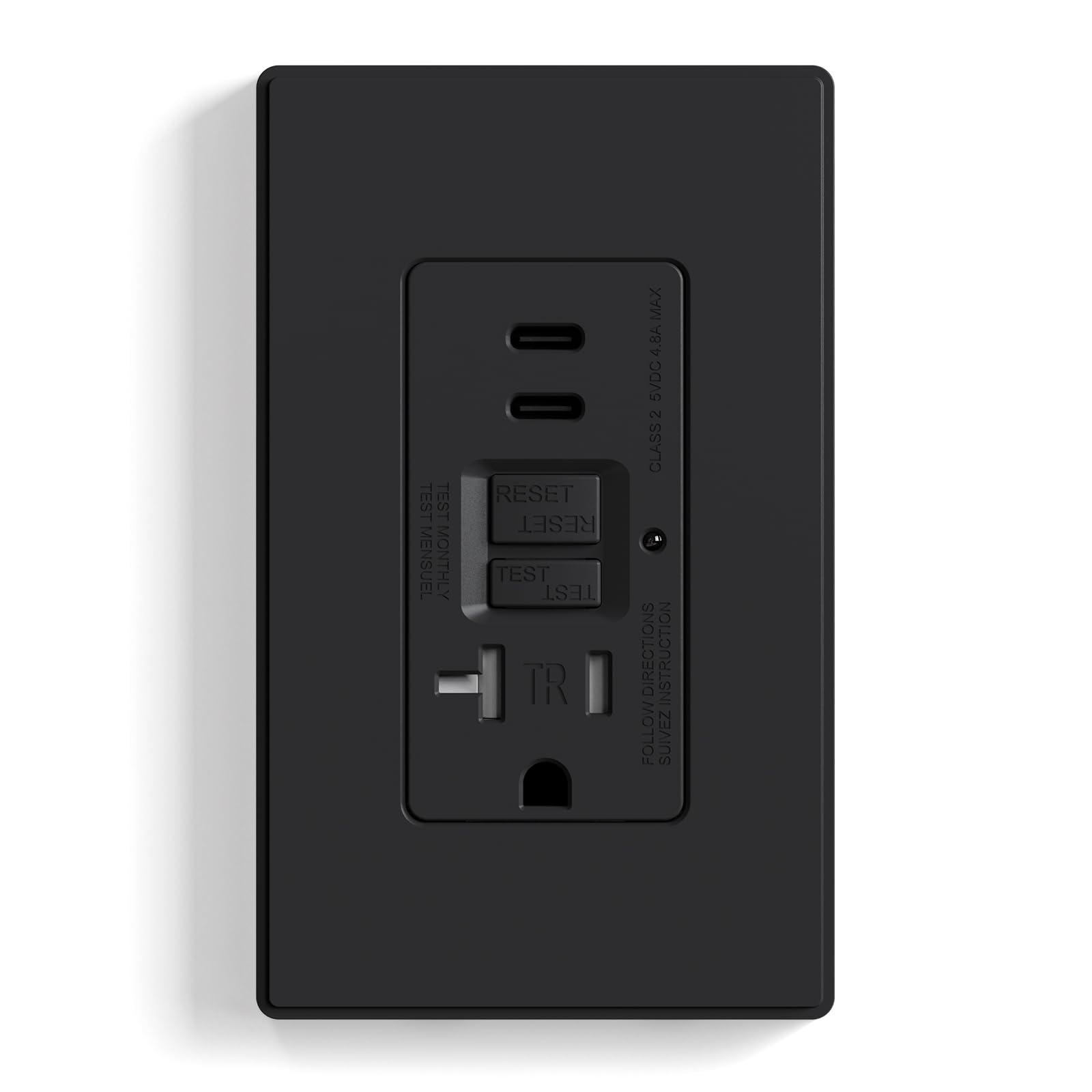 GFCI Outlet with USB Ports, Compact Design, Tamper-Resistant | ELEGRP