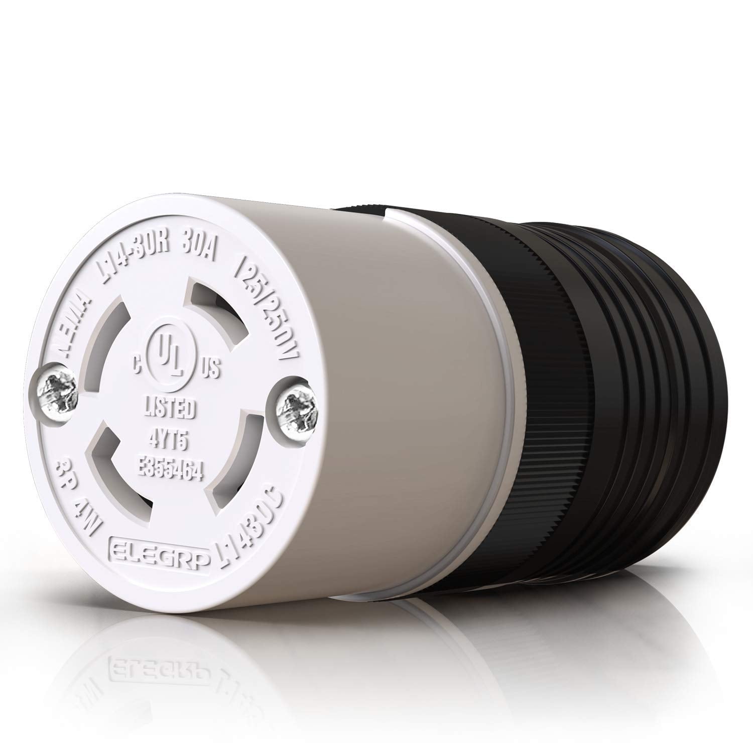 ELEGRP NEMA L14-30P & L14-30R Twist Lock Adapter, 30A 125/250V, 3 Pole 4 Wire Grounding, Heavy-Duty Plug & Connector Set