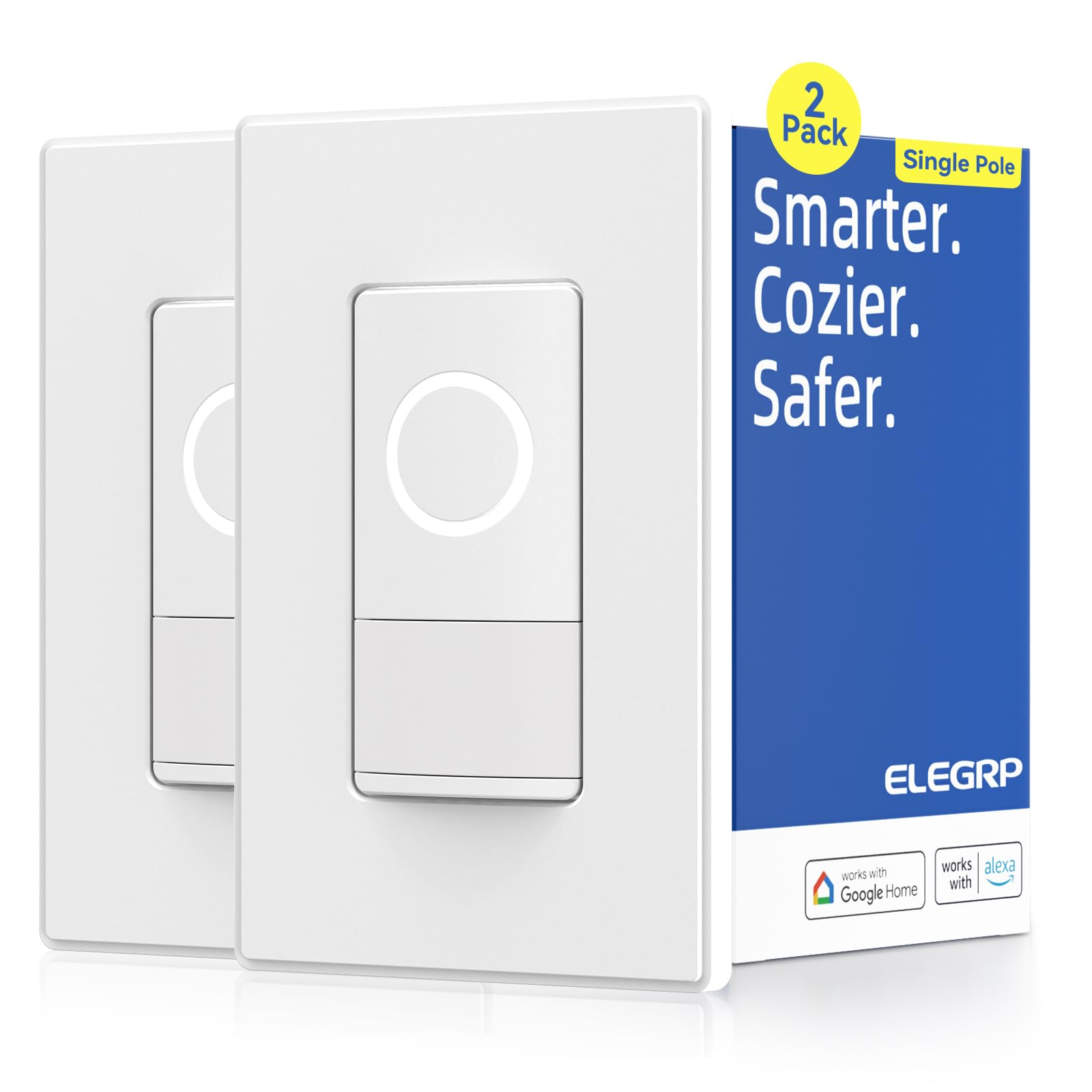 Wi-Fi Smart Motion Sensor Switch with Voice & App Control, Single Pole or 3-Way