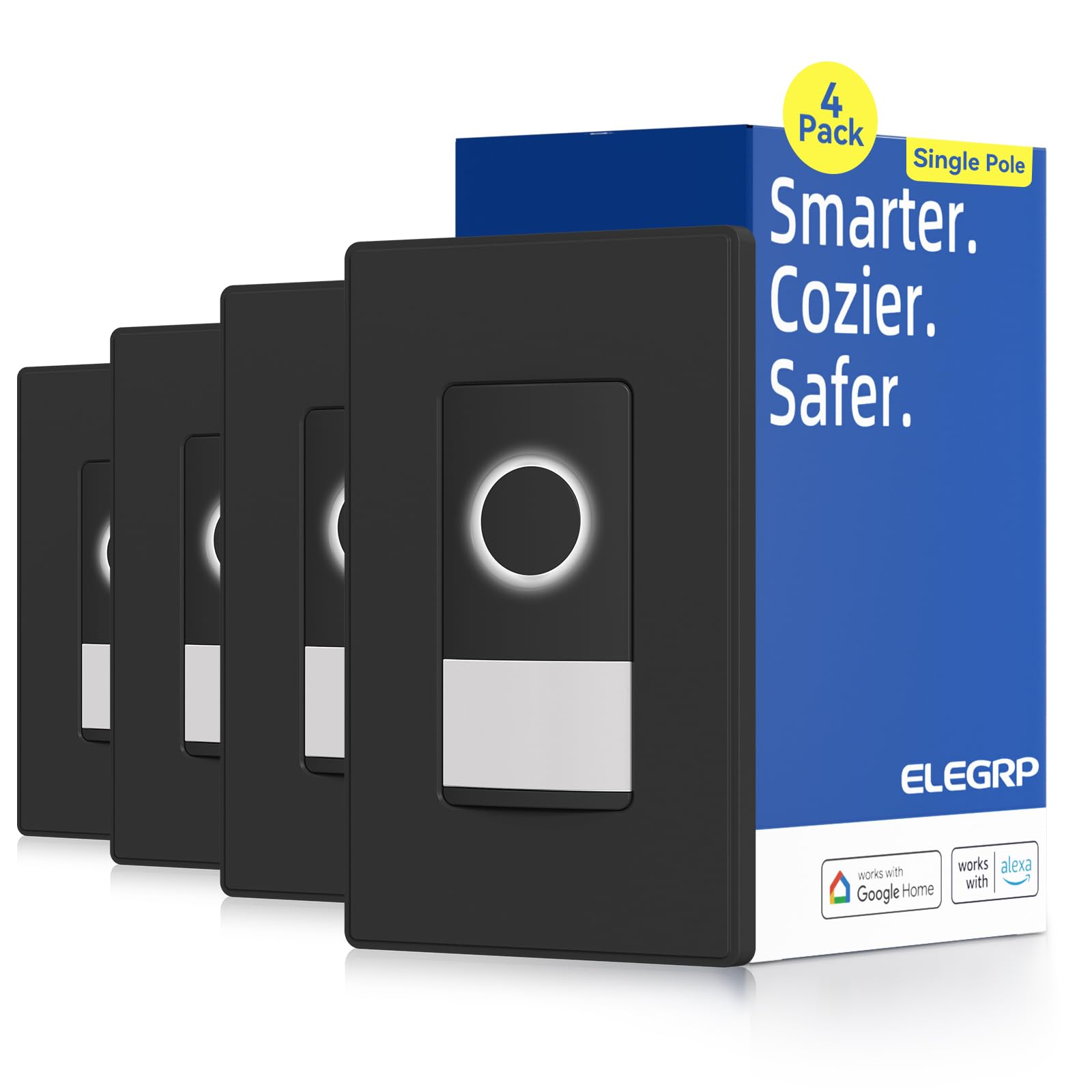 Wi-Fi Smart Motion Sensor Switch with Voice & App Control, Single Pole or 3-Way