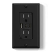 4.2A 5VDC Total Output USB Type C/C/A Outlet with 15A/20A, Tamper-Resistant Wall Outlet
